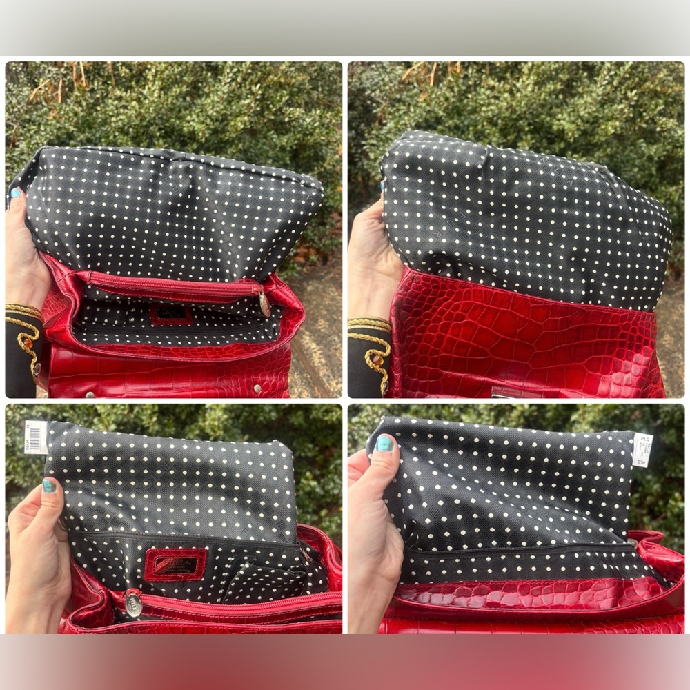 Furla Croc Embossed Shoulder Bag - Picture 10 of 17
